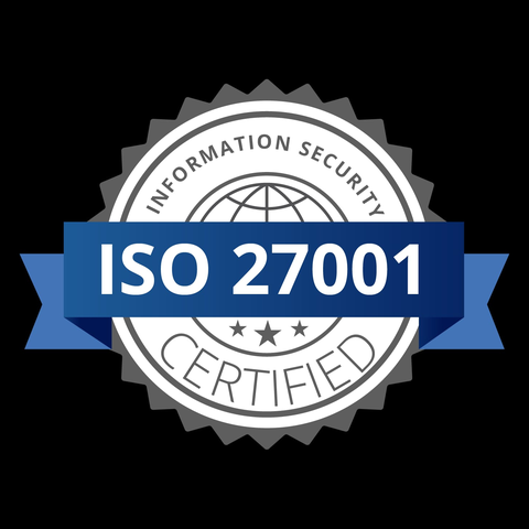 ISO 27001 information security certified seal